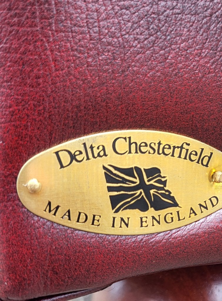 Chesterfield bank rood leer, 3 zits, Huis en Inrichting, 150 tot 200 cm, Chesterfield, Driepersoons, Ophalen of Verzenden