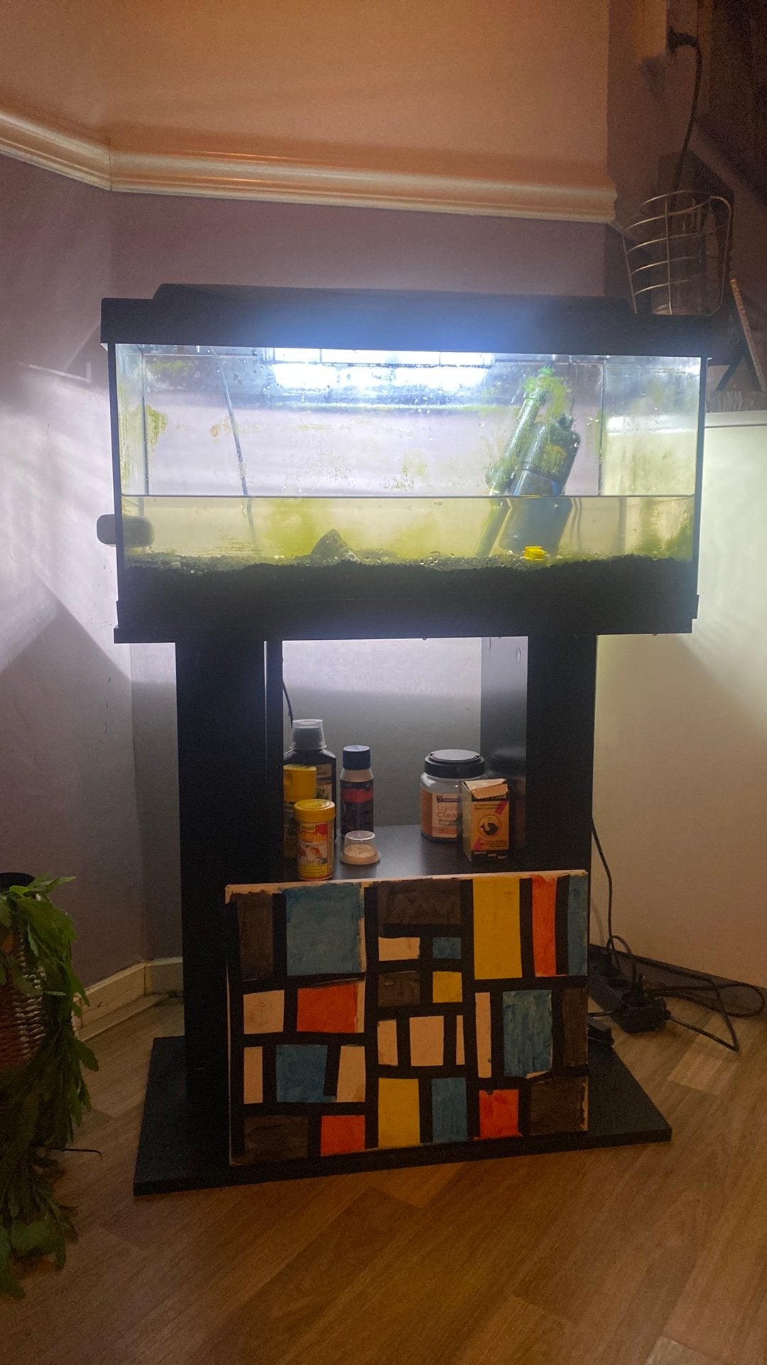 Aquarium, Dieren en Toebehoren, Vissen | Aquaria en Toebehoren, Ophalen, Zo goed als nieuw, Aquariummeubel