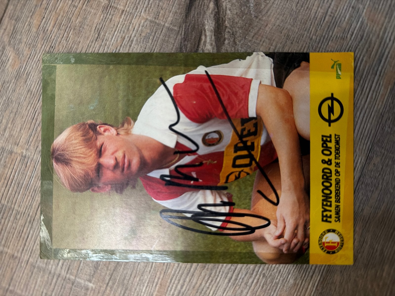 Gesigneerde spelerskaart Mario Been - Feyenoord, Verzamelen, Ophalen of Verzenden, Zo goed als nieuw, Feyenoord, Spelerskaart