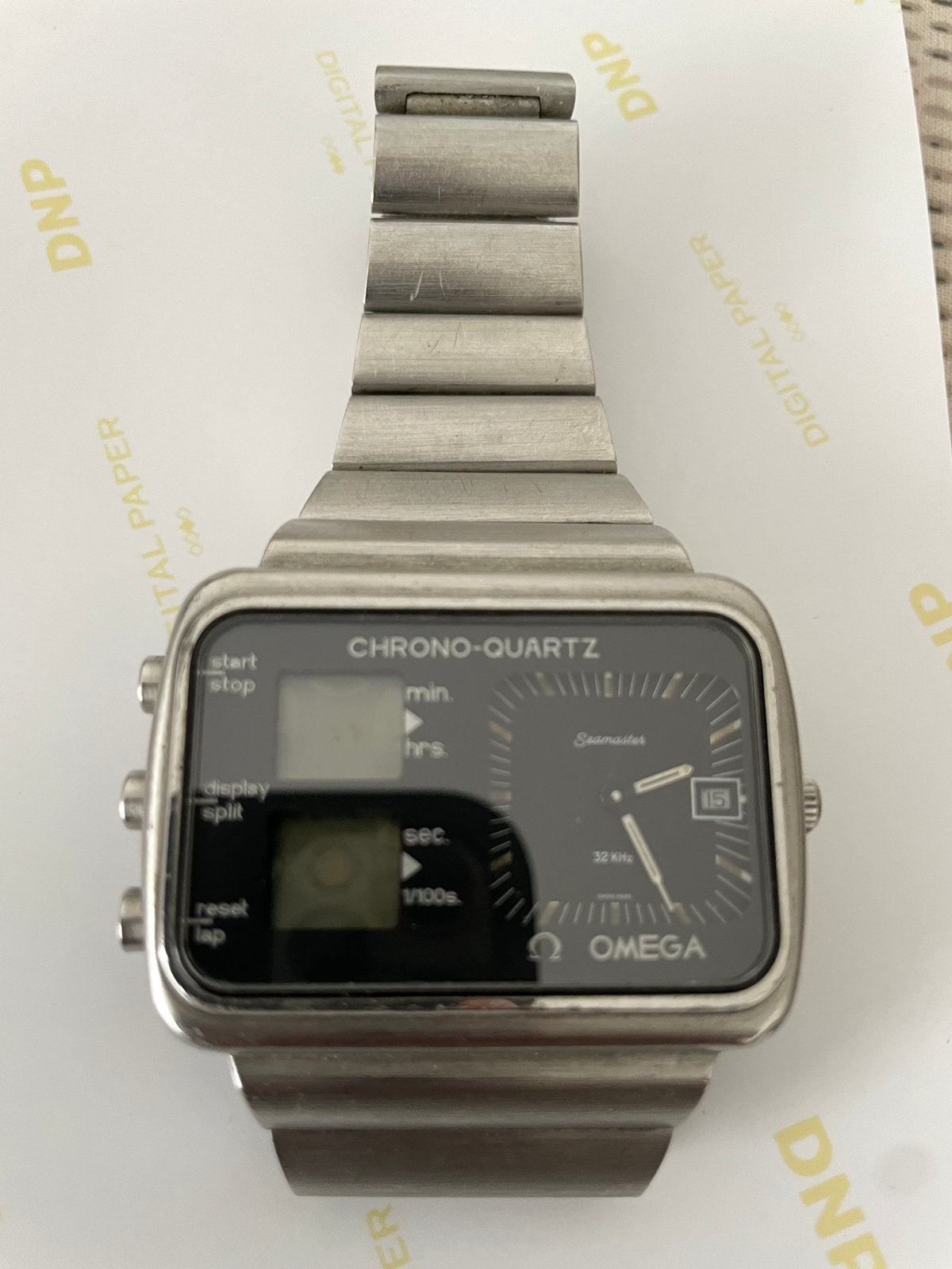 OMEGA SEAMASTER CHRONO-QUARTZ 1976, Ophalen, Staal, Omega, 1960 of later