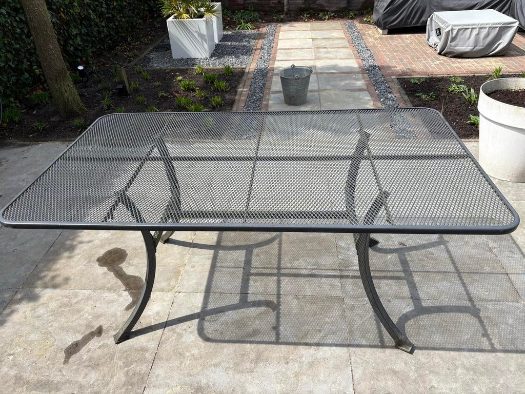Metalen tuintafel, rechthoekig, antraciet, Ophalen, Gebruikt, Rechthoekig, Metaal