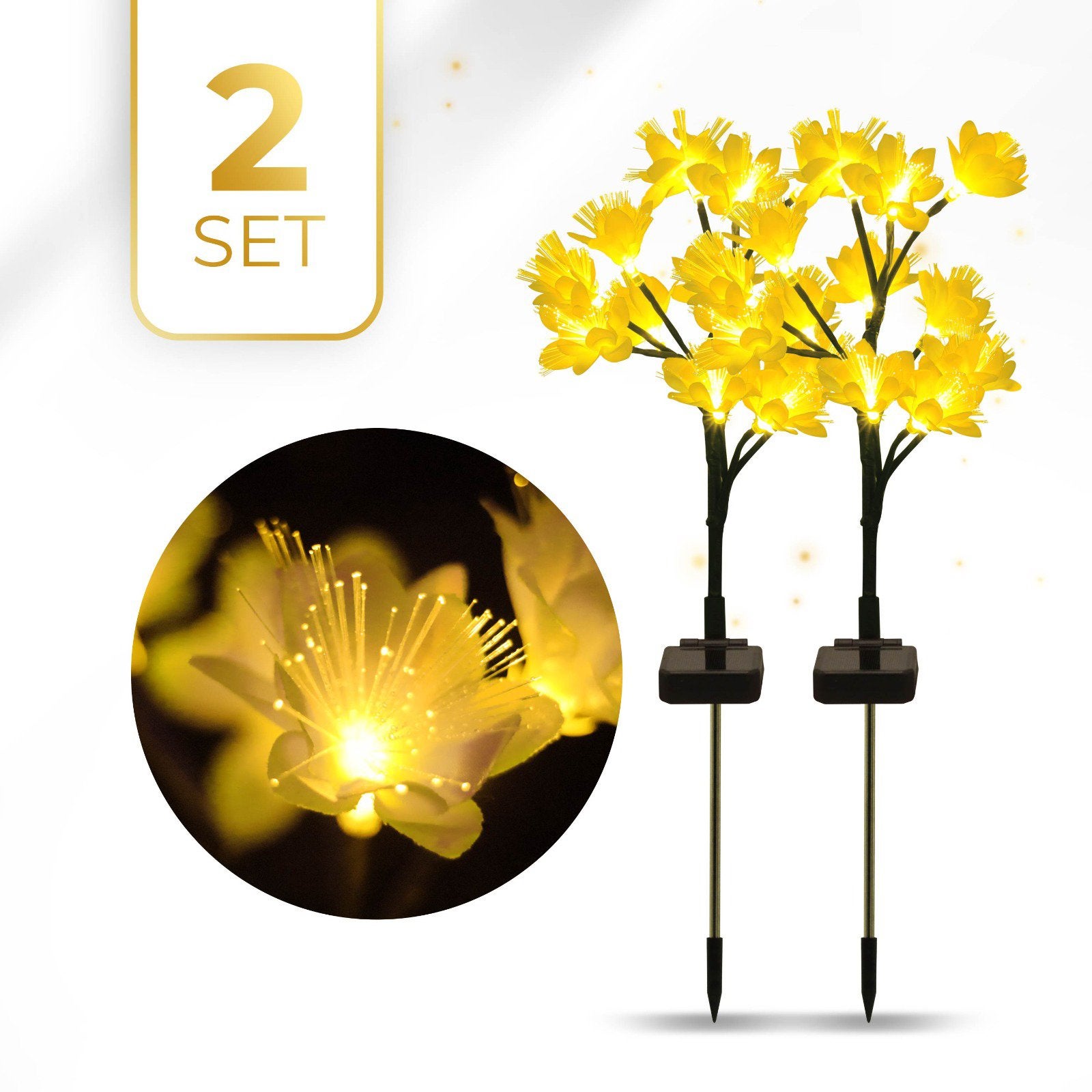 NIEUW: KENN solar 2 set bloemen tuinverlichting!, Zonne-energie, Minder dan 50 watt, Staande lamp, Nieuw