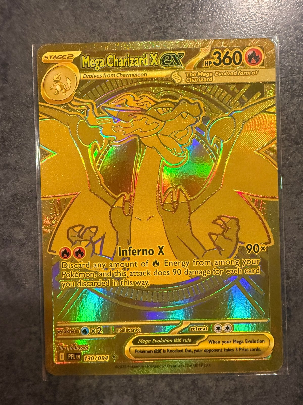 Pokemon Mega Charizard X EX 130/094 NM, Foil, Losse kaart, Ophalen of Verzenden, Zo goed als nieuw