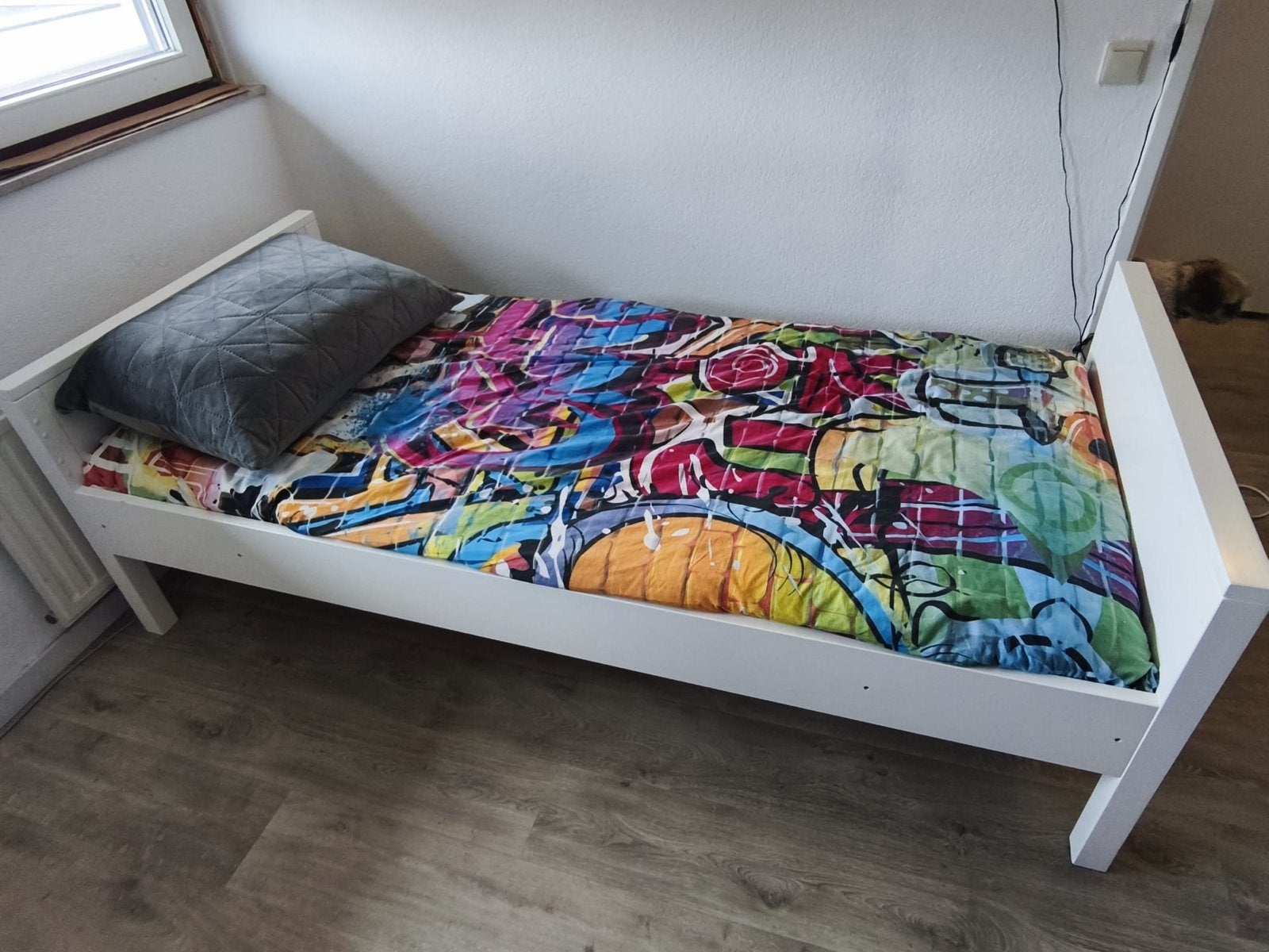 Bopita Flex Eenpersoonsbed 90x200 cm - Wit, Ophalen, Gebruikt, 90 cm, Eenpersoons