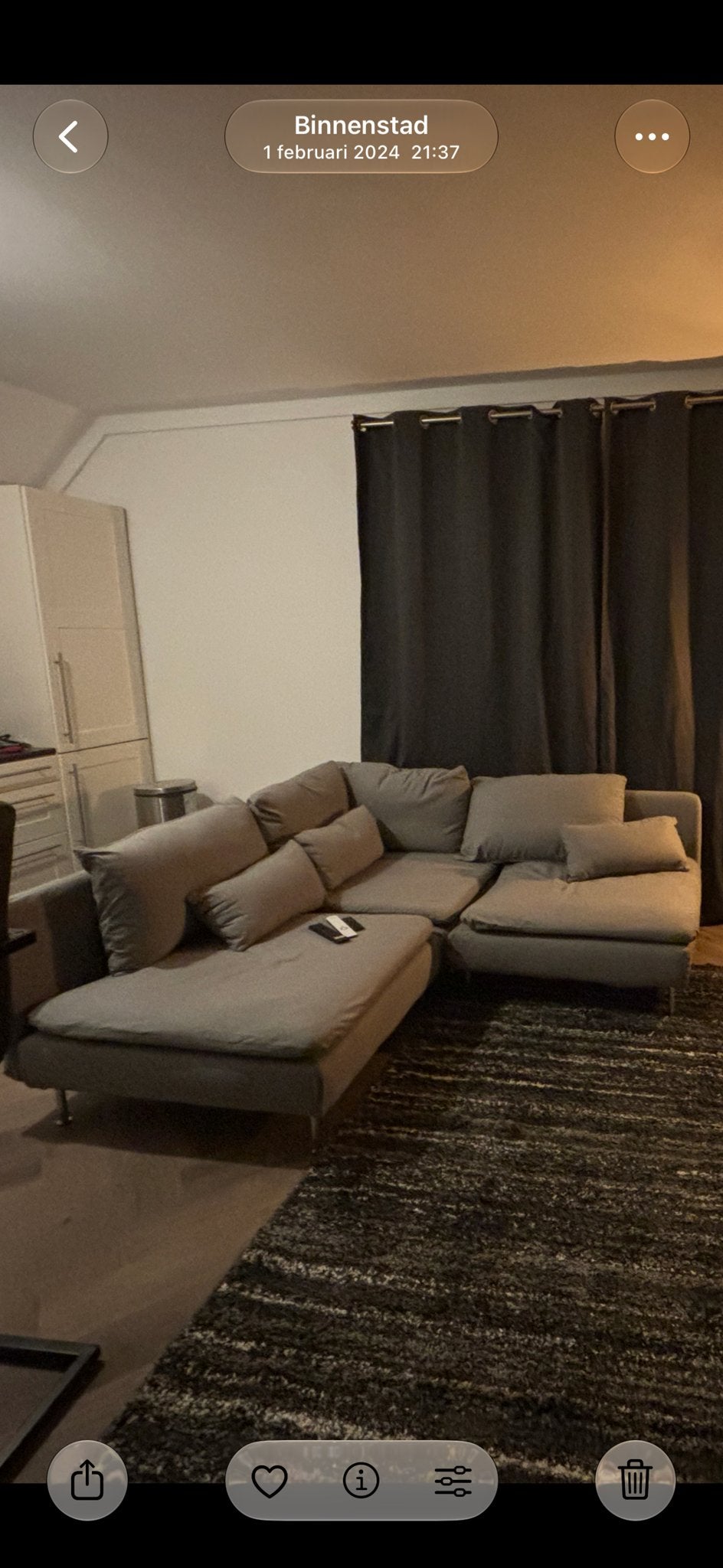 Soderhamn ikea hoekbank met chaise longue - rits defect, Gebruikt, Hoekbank, Ophalen of Verzenden, Stof
