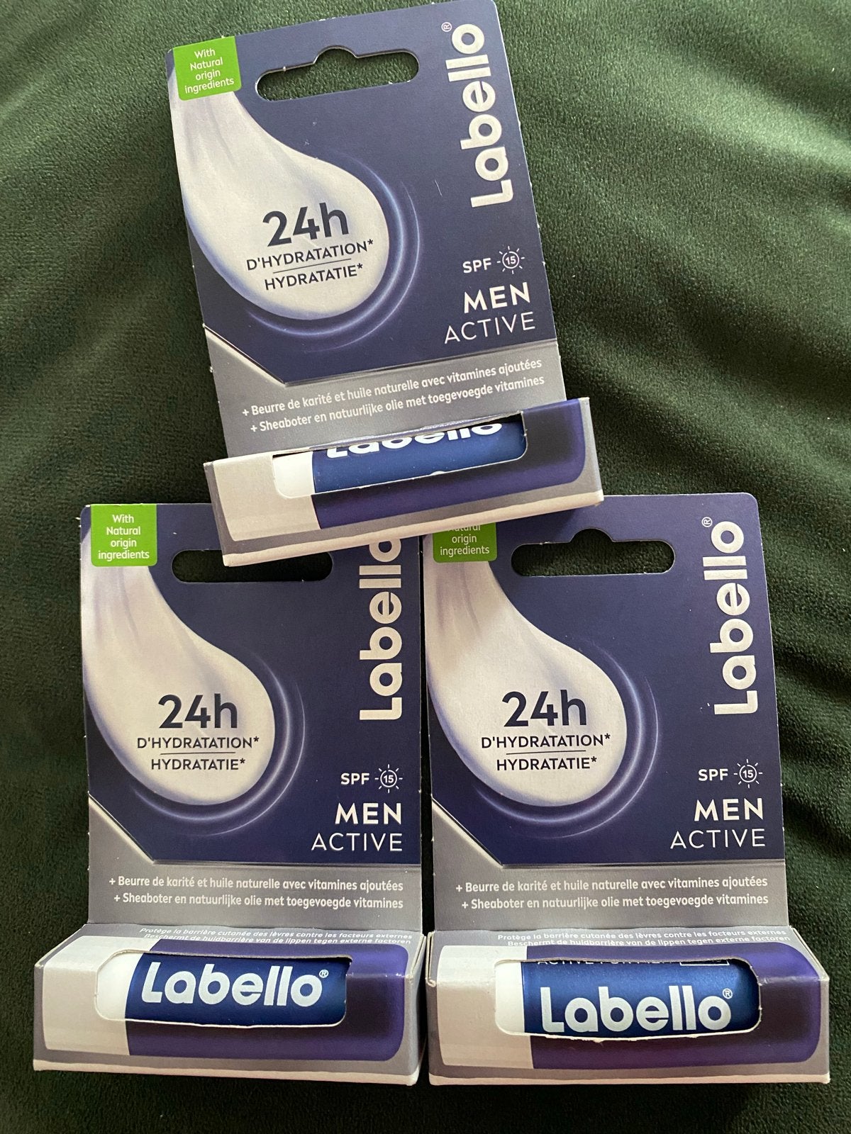 Labello Men Active Lippenbalsem SPF 15 - 3 stuks, Verzenden, Nieuw, Overige typen