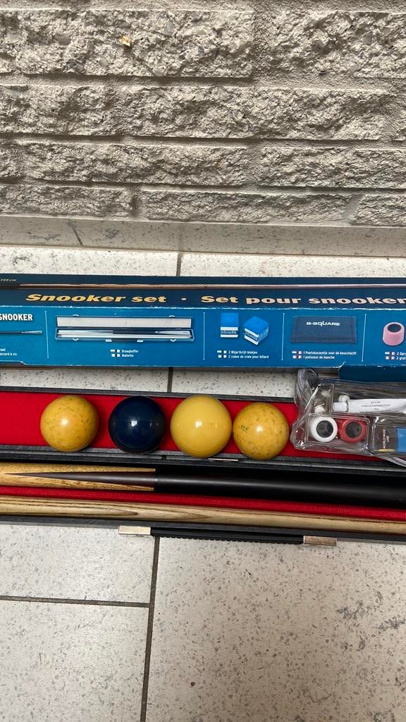 B-Square Snooker set, Sport en Fitness, Ophalen, Gebruikt, Keu of Ballen