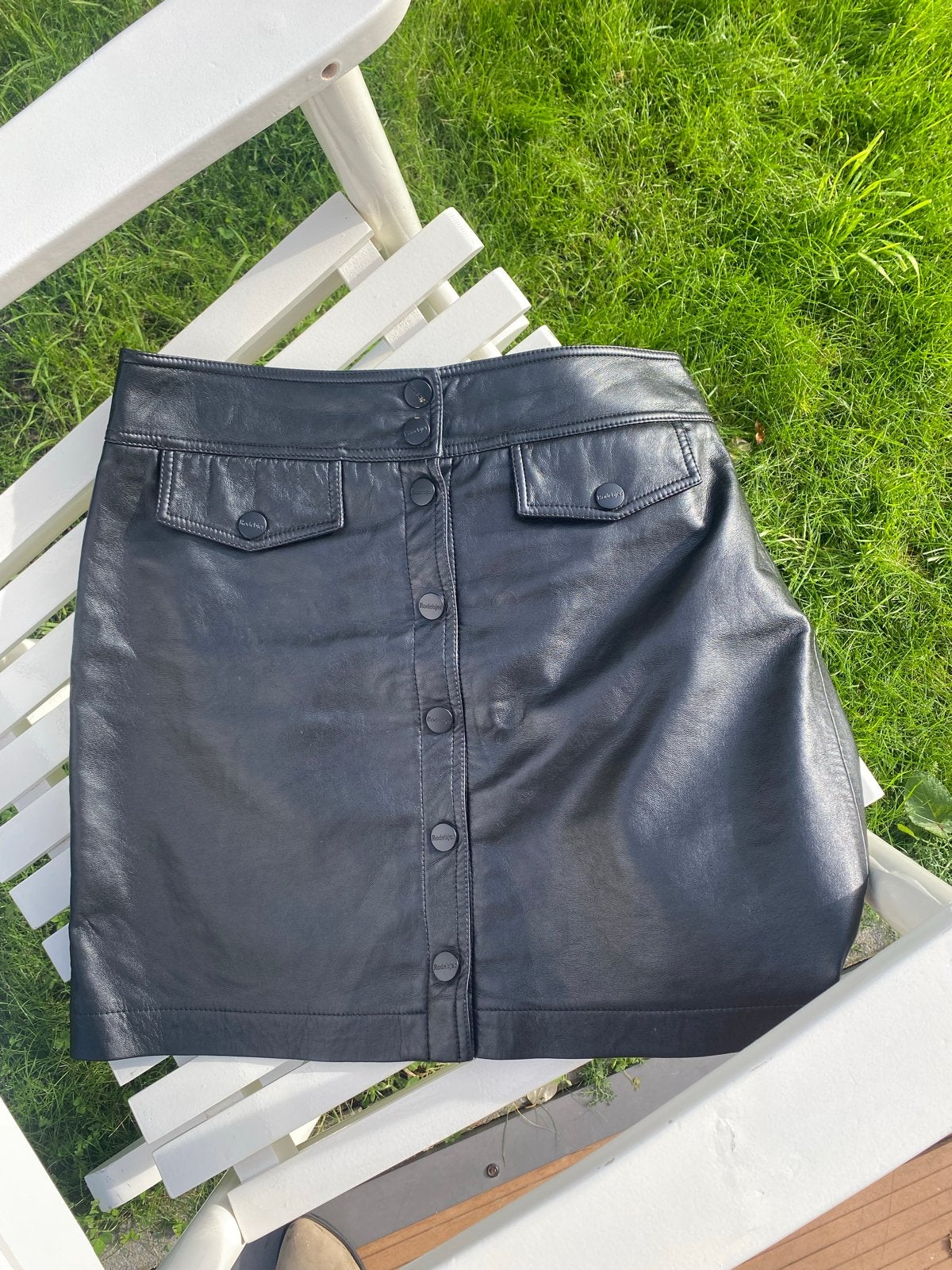 Rodebjer Leren Rok Maat L, Kleding | Dames, Ophalen of Verzenden, Gedragen, Maat 42/44 (L), Zwart