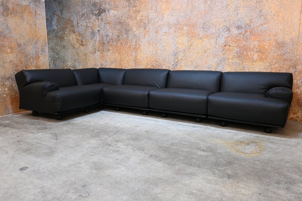 UNIEKE opnieuw beklede Cassina Fiandra design elementenbank, Cassina, 125 tot 150 cm, Overige maten, Hoekbank