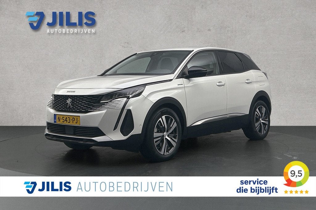 Peugeot 3008 1.6 HYbrid 225 Allure | LED | Half leder | Came, Euro 6, Parkeersensor, Leder en Stof, Wit