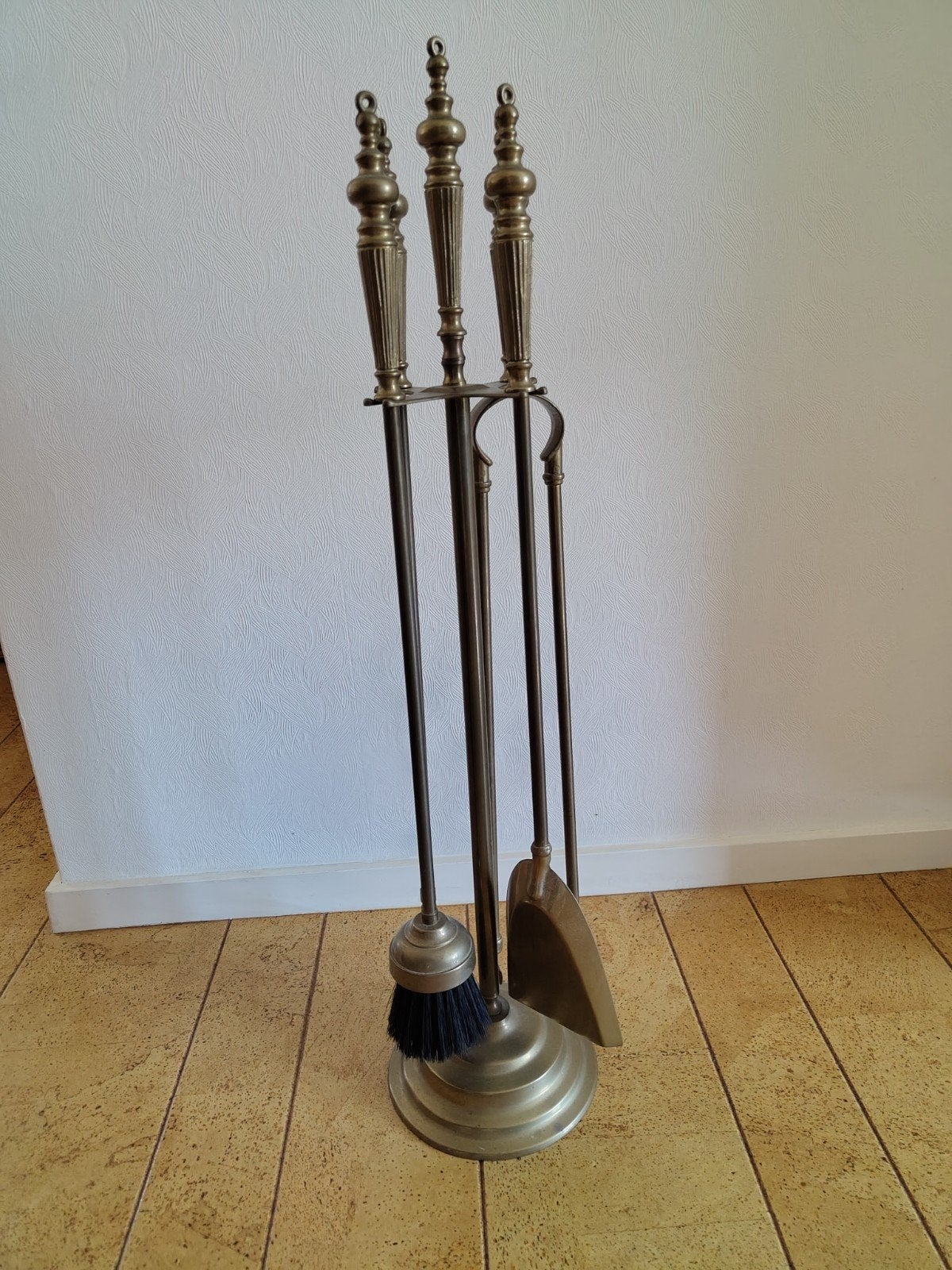 Vintage messing haardstel., Ophalen of Verzenden, Vrijstaande haard, Houthaard