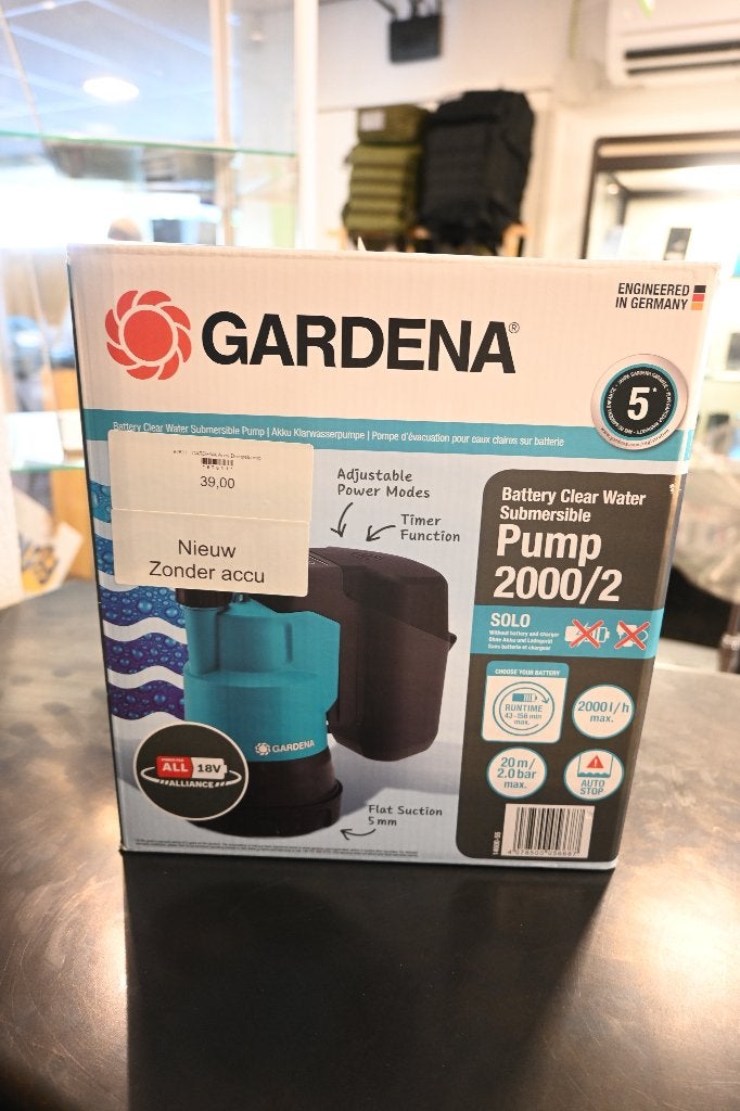 GARDENA Accu Clearwater Dompelpomp 2000/2 (Zonder accu), GARDENA Manufacturing GmbH, Hans-Lorenser-Straße 40, 89079 Ulm, Duitsland