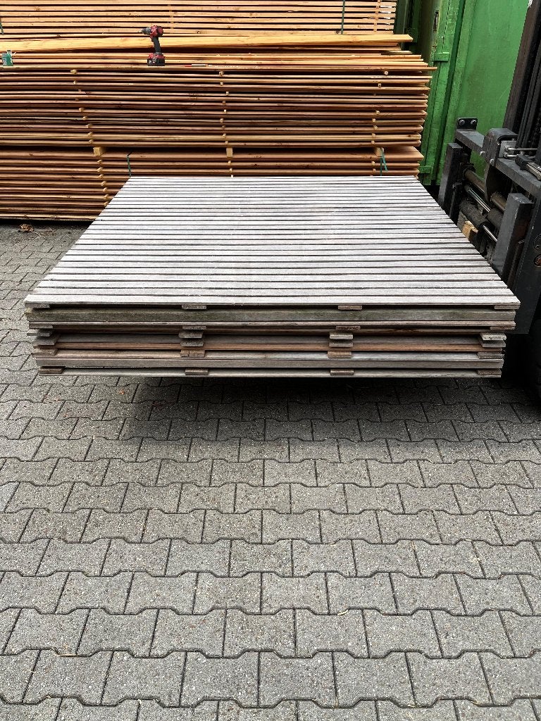 Tuinschermen hardhout fijn lamel restpartij, Ophalen, Gebruikt, 150 tot 200 cm, X
