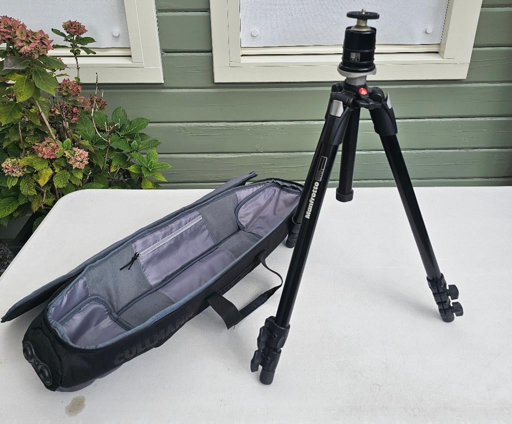 Manfrotto 190xdb tripod, Redged RP-3 balhoofd, Gebruikt, 150 tot 175 cm, Met balhoofd, Ophalen of Verzenden