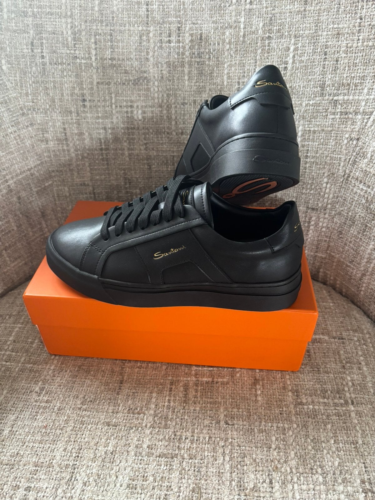 Santoni heren schoenen maat 42, Kleding | Heren, Schoenen, Zwart, Nieuw, Ophalen of Verzenden, Sneakers of Gympen