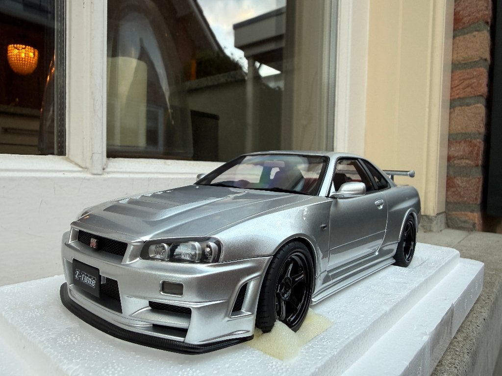 1:18 Nissan Skyline R34 GT-R Nismo Z-Tune zilver Autoart, Auto, Autoart, Nieuw, Ophalen of Verzenden
