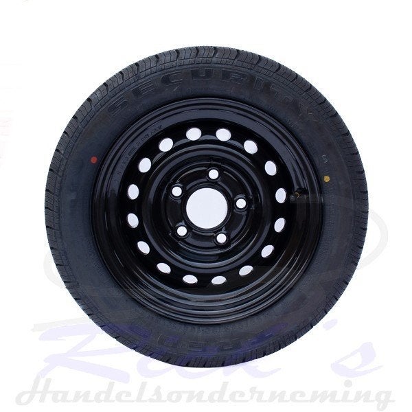 Wiel 13 inch 195/50R13C 5 gaats SECURITY (zwarte velg), Auto diversen, Ophalen of Verzenden, NB, NB, NB