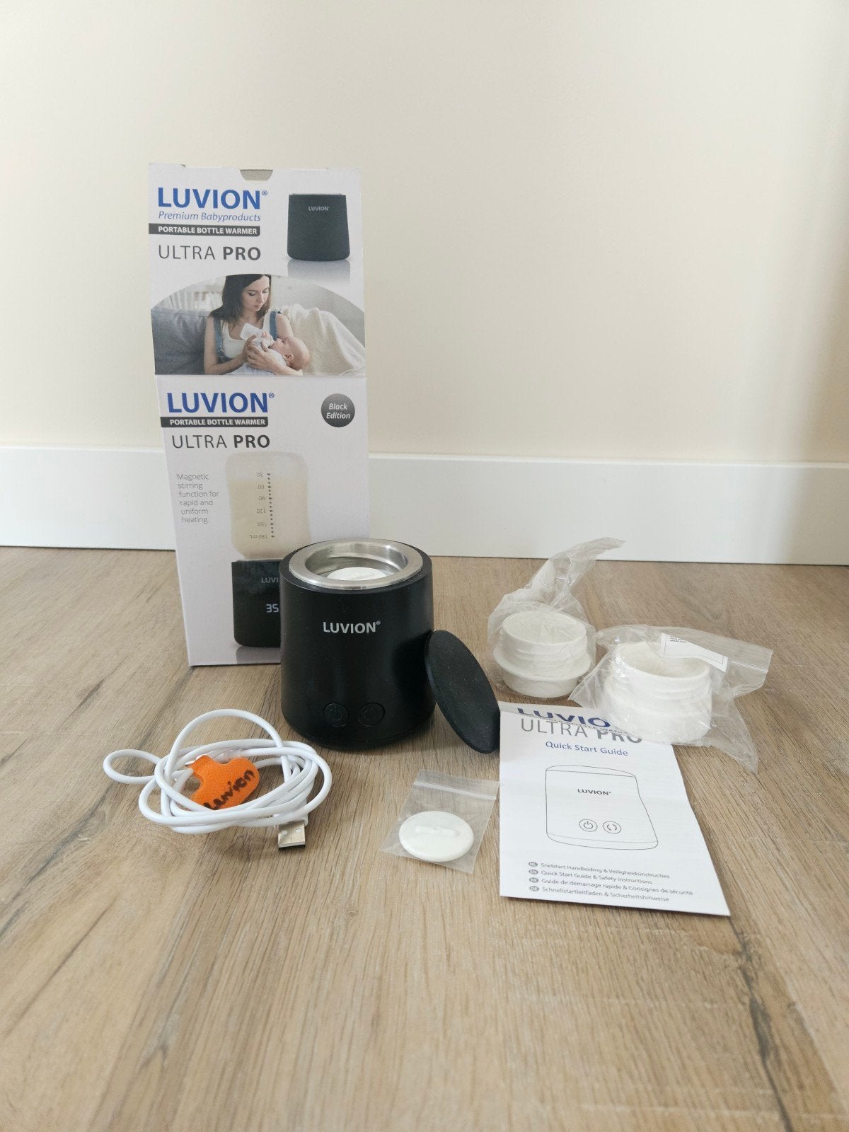 Luvion Flessenwarmer Ultra Pro - Compleet en Draagbaar, Ophalen, Zo goed als nieuw