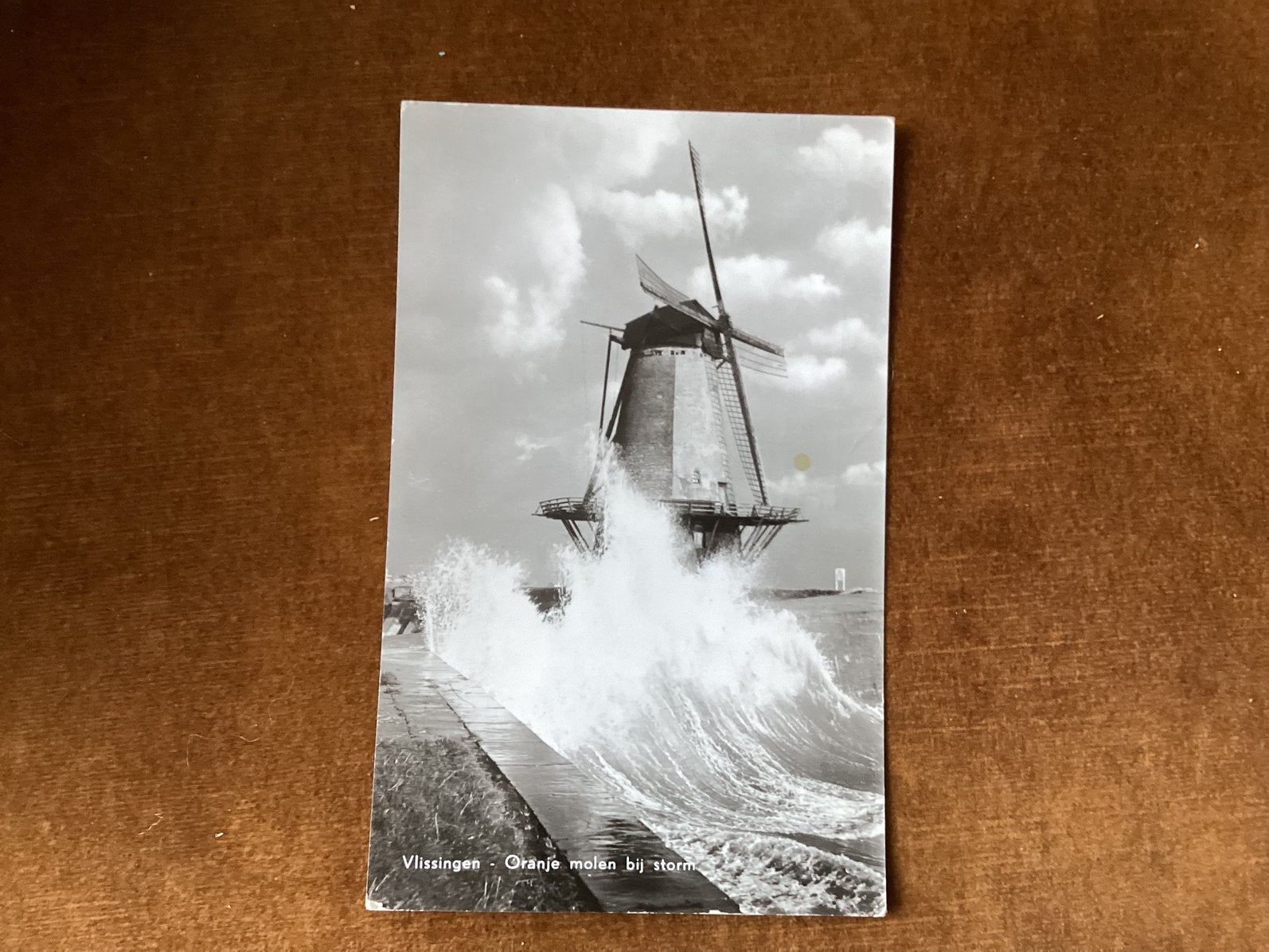 Vlissingen. Oranjemolen bij storm. 1976, Ophalen of Verzenden, 1960 tot 1980, Zeeland