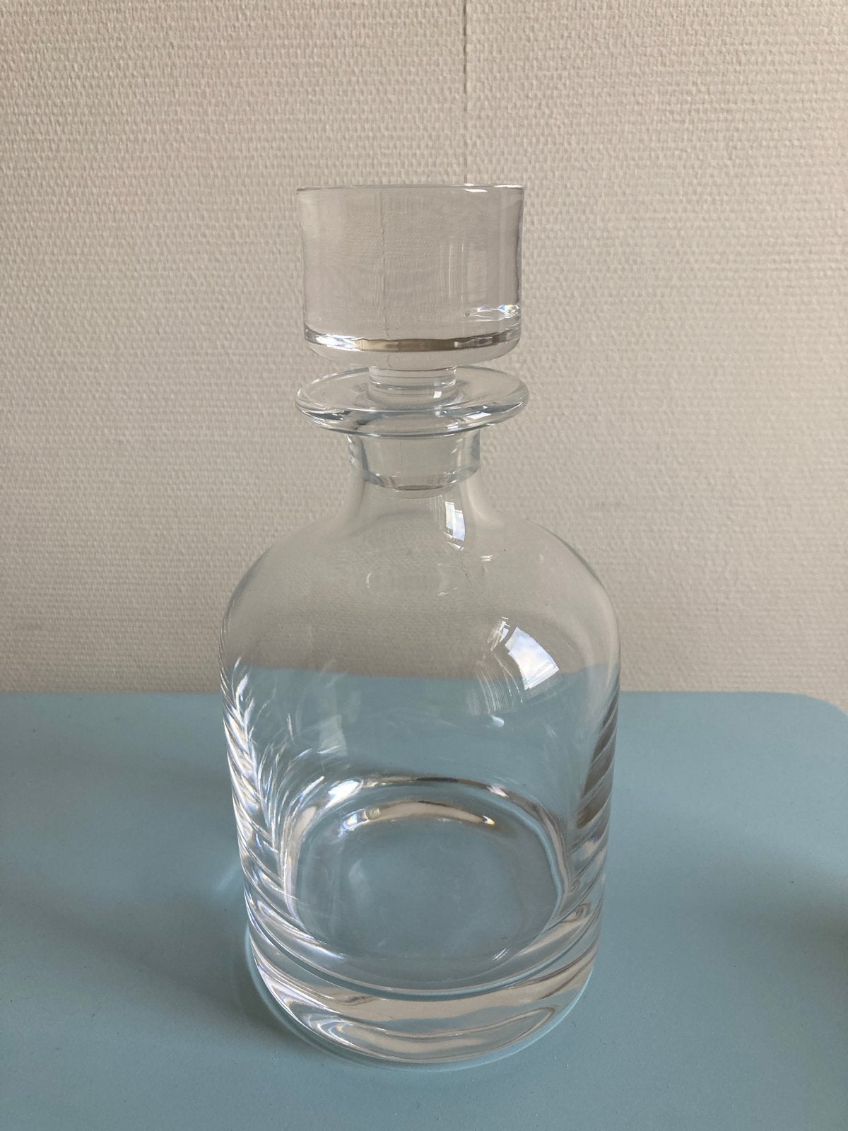 Elegante glazen karaf met stop, Ophalen of Verzenden