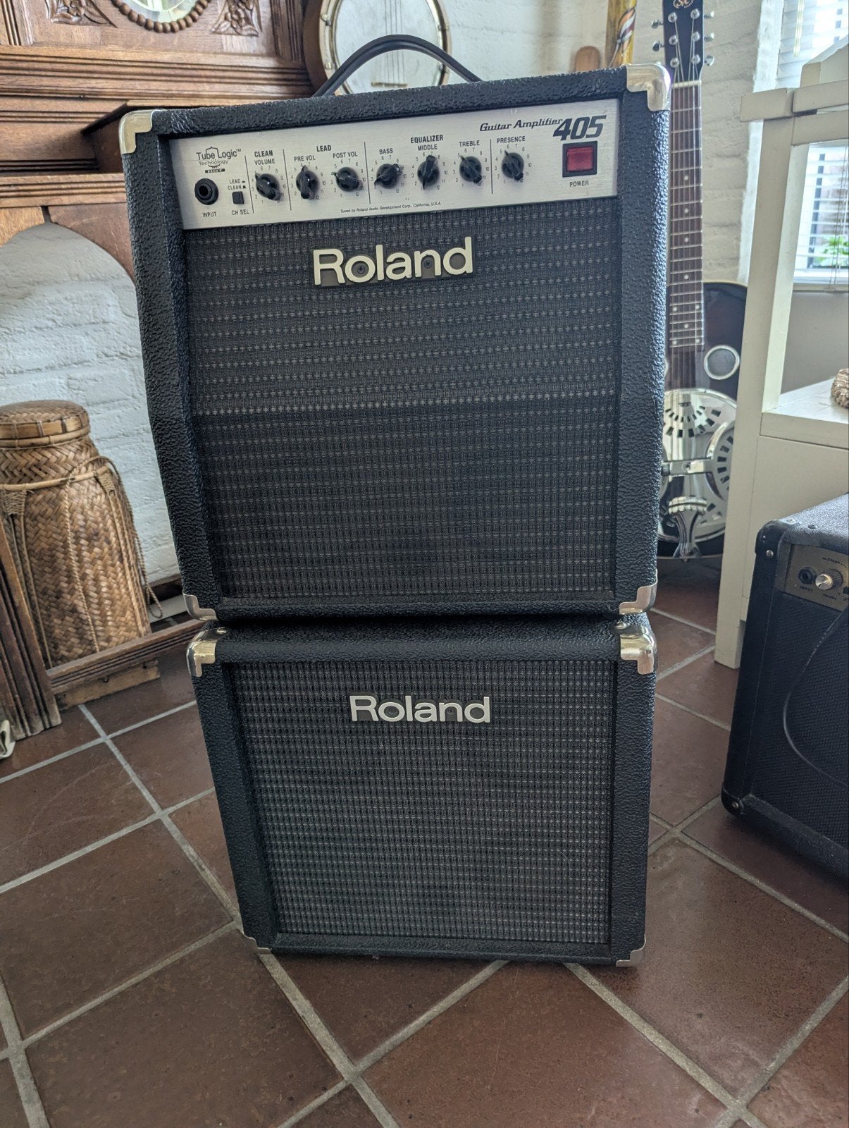 Roland GC-405 Gitaarversterker met Tube Logic, Ophalen, Zo goed als nieuw, Gitaar, Minder dan 50 watt