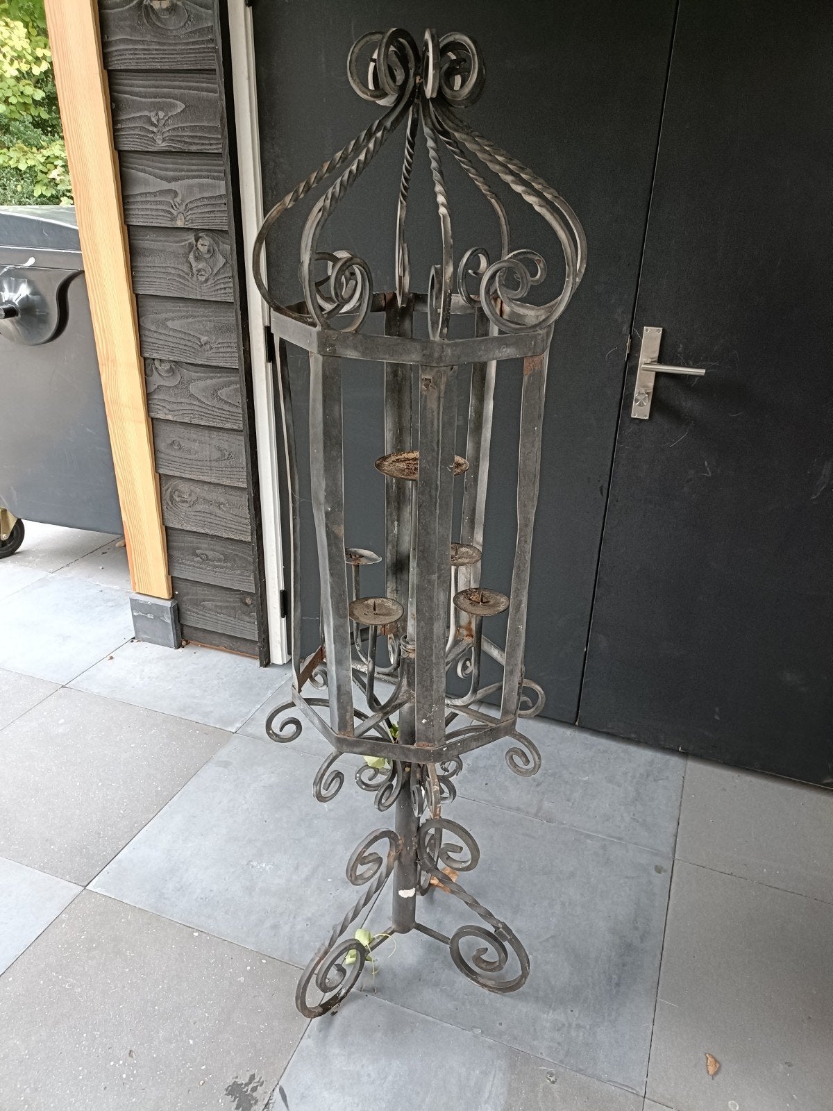 Grote Nostalgische Kaarsenstandaard 160 cm - Binnen/Buiten, Ophalen, Gebruikt, Overige merken, Metaal