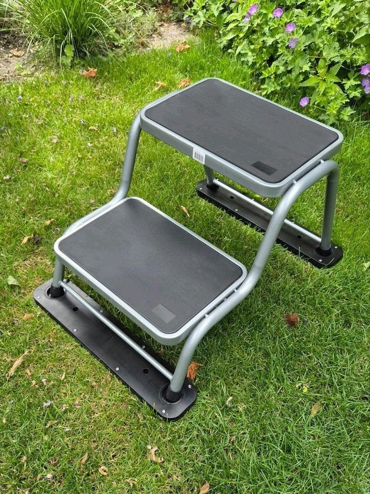 Obelink madrega dubbele caravan opstap met stabilisatie kit, Caravans en Kamperen, Ophalen, Gebruikt