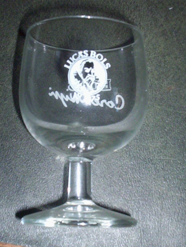 borrelglaasje lucas bols (vlgnr 13) corenwyn bols logo, Ophalen of Verzenden, Zo goed als nieuw, Borrel- of Shotglas