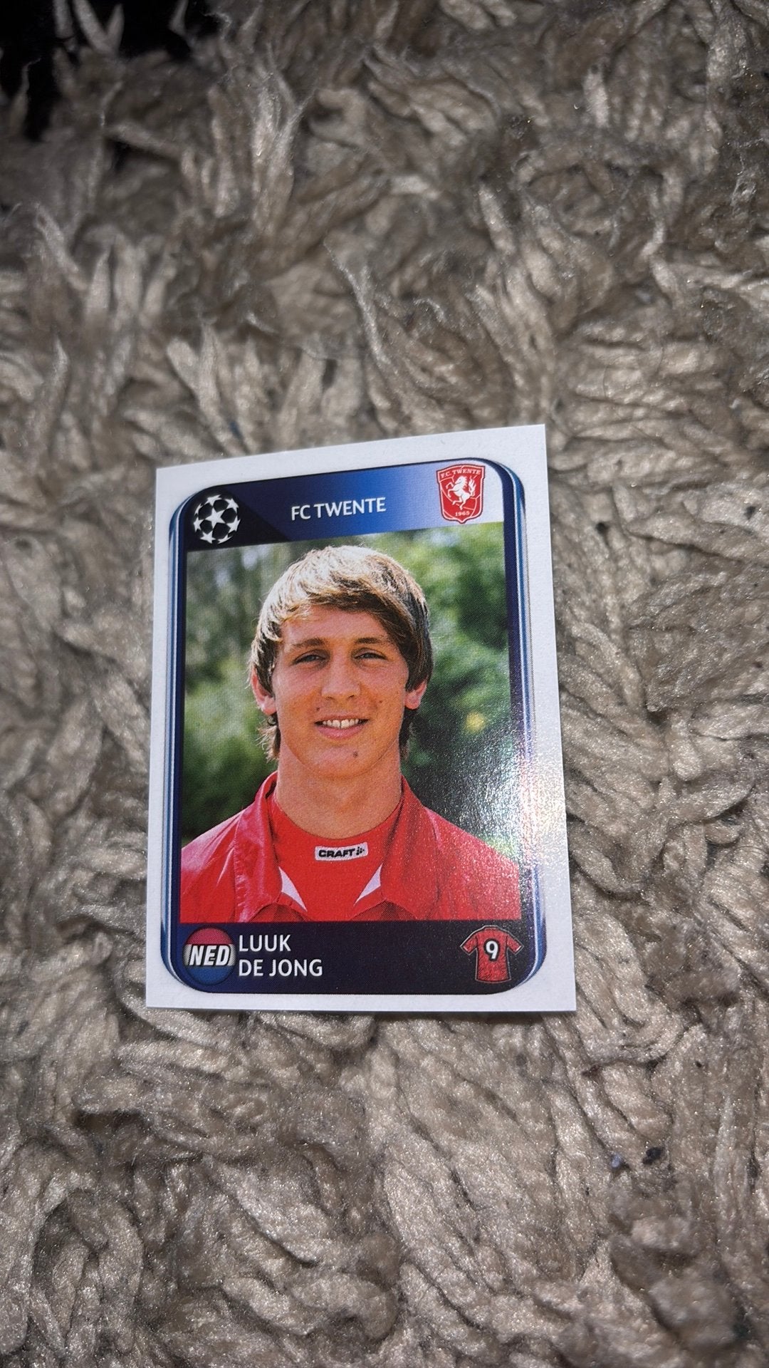 Panini voetbalplaatje 2010-2011 luuk de jong twente, Ophalen of Verzenden, Zo goed als nieuw, F.C. Twente, Poster, Plaatje of Sticker