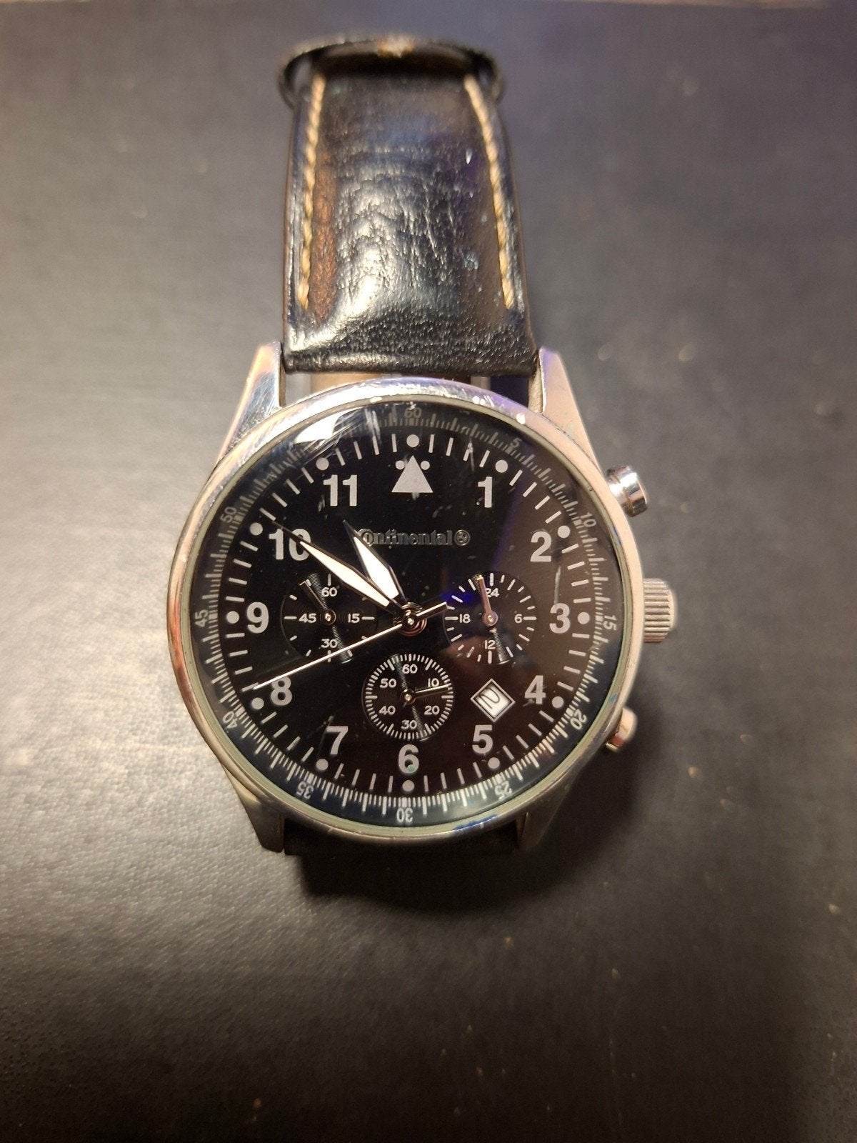 Continental Herenhorloge - Zo goed als nieuw, Ophalen, Zo goed als nieuw, Leer, Overige merken