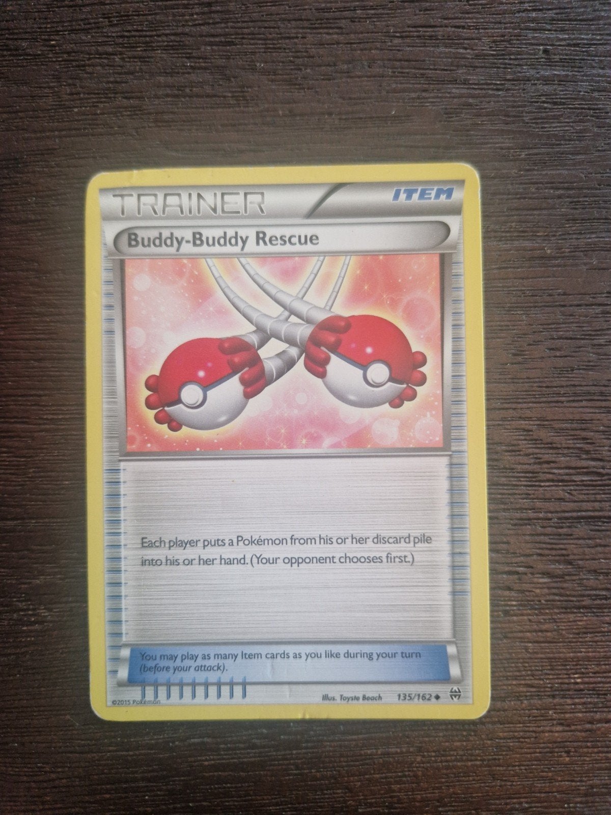 Pokémon TCG: Buddy-Buddy Rescue Trainer Kaart, Ophalen of Verzenden, Gebruikt, Losse kaart