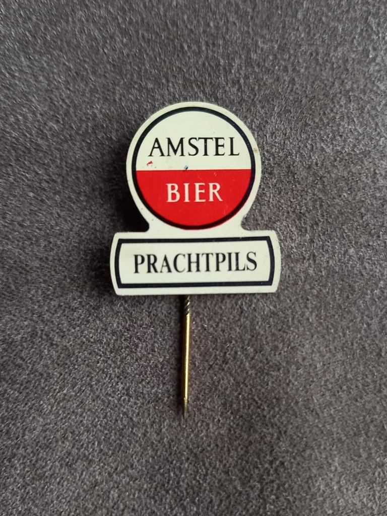 Speldje Amstel bier Prachtpils, Verzamelen, Speldjes, Pins en Buttons, Ophalen of Verzenden, Gebruikt
