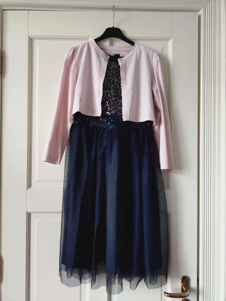 Feestjurk met pailletten en bolero - Name It, Meisje, Ophalen of Verzenden, Zo goed als nieuw, Jurk of Rok