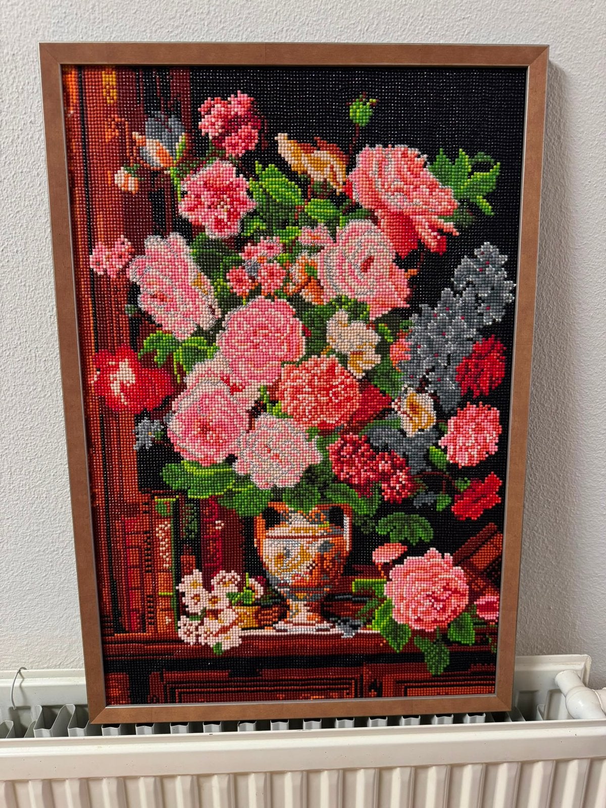 4 ingelijste diamond painting schilderijen, Ophalen, Zo goed als nieuw, Minder dan 50 cm, Schilderij