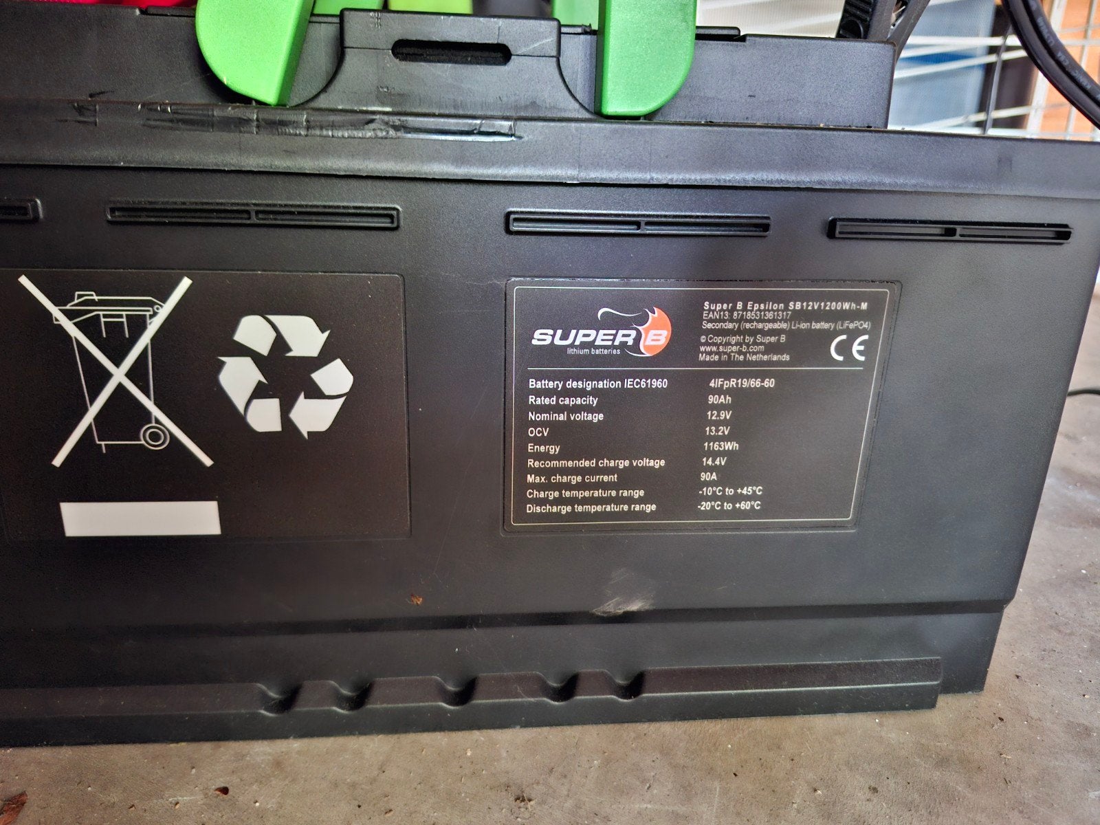 Super B Epsilon S812V1200W-M Lithium Accu 90Ah, Ophalen of Verzenden, Gebruikt