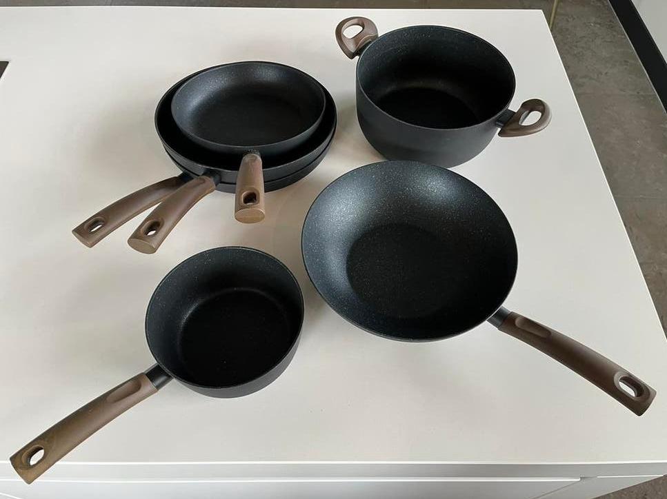 Pannenset 6-delig -NIEUW-, Huis en Inrichting, Keuken | Potten en Pannen, Ophalen of Verzenden, Nieuw, Overige materialen, Pannenset