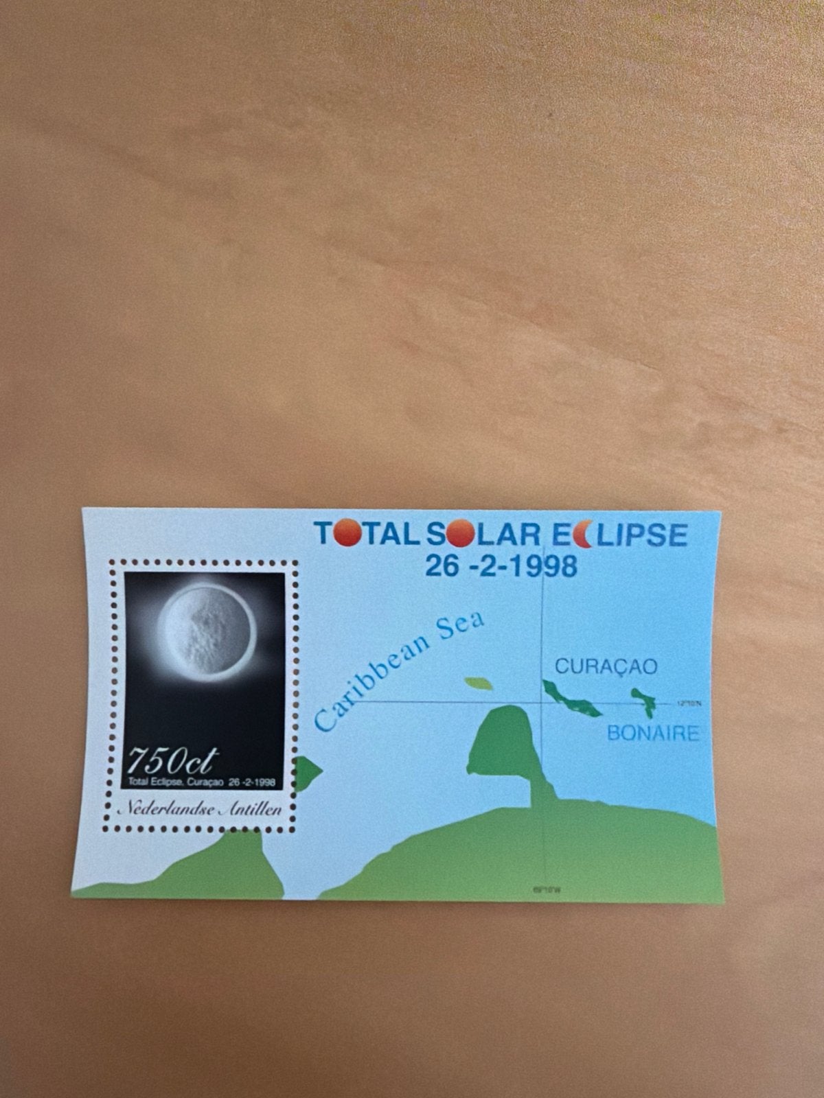 Zegels en velletjes zonsverduistering Nederlandse Antillen, Ophalen of Verzenden, Postfris