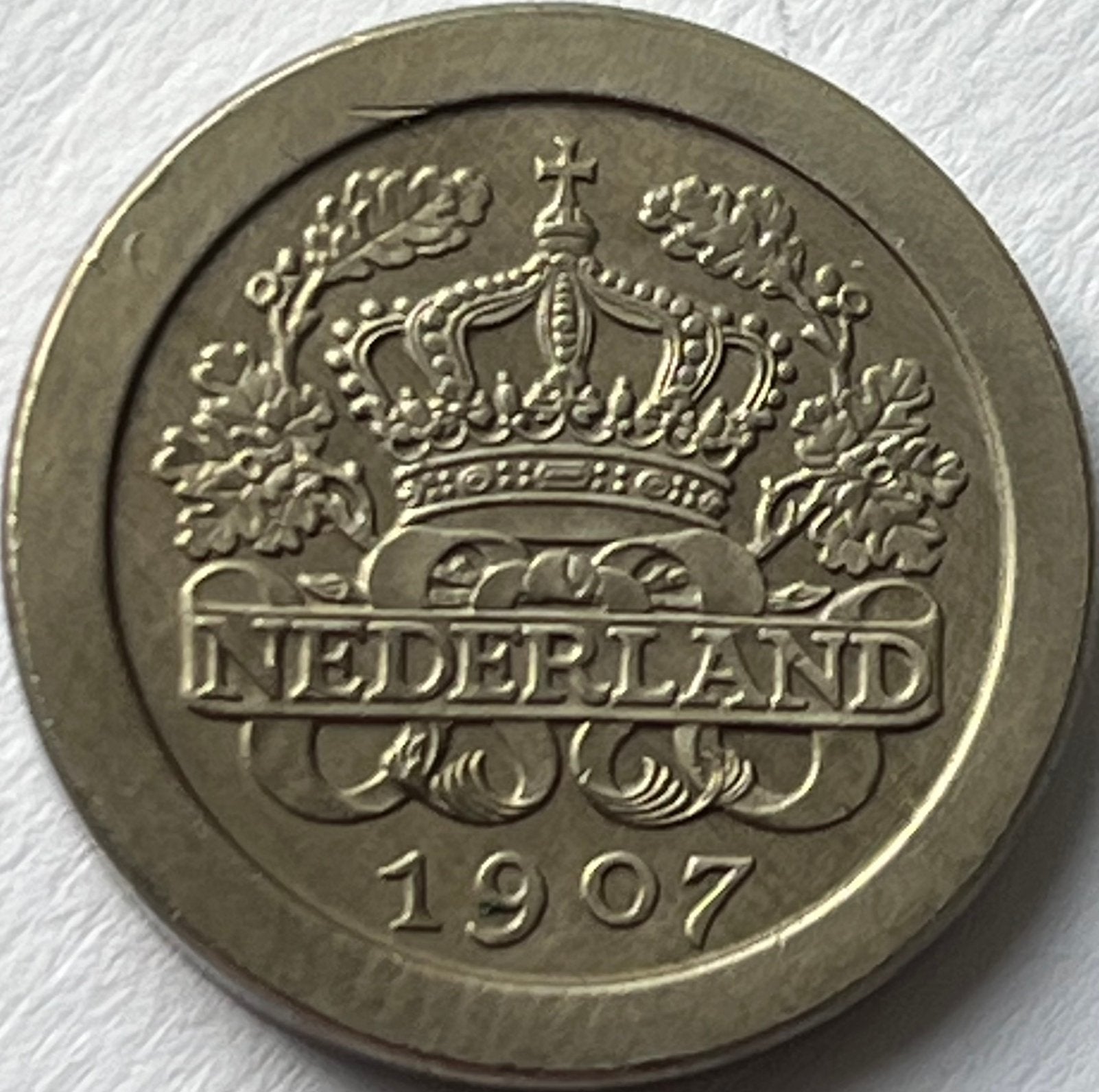 Hele mooie vijf cent 1907, Ophalen of Verzenden, Koningin Wilhelmina, 5 cent, Losse munt
