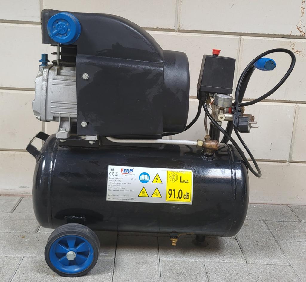 Compressor Ferm, Doe-het-zelf en Verbouw, Compressors, Minder dan 25 liter, Ophalen, Minder dan 200 liter/min