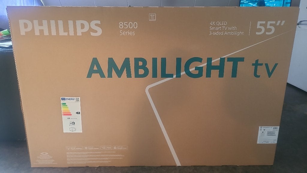 Philips 4K QLED Smart TV 55" met 3-zijdig Ambilight, Ophalen, Philips, QLED, 50 Hz