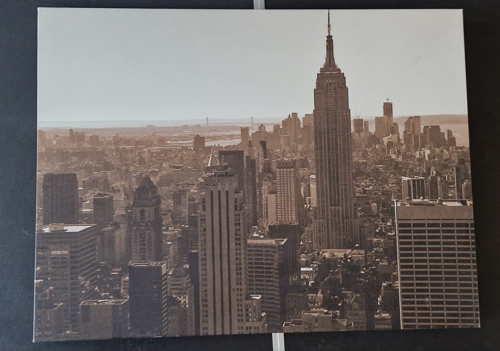 Foto op linnen 60x80cm New York Skyline Empire State Buildin, Ophalen, 50 – 75, Zo goed als nieuw, 75 tot 100 cm