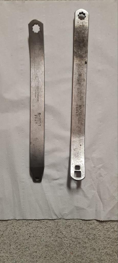 Vintage auto gereedschap - remstelsleutels., Auto diversen, Autogereedschap, Ophalen of Verzenden