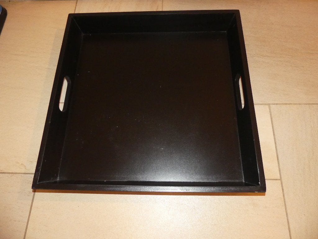 Dienblad / 1X groot / 4X klein / Zwart / ZGAN / Leen Bakker, Huis en Inrichting, Woonaccessoires | Dienbladen, Ophalen of Verzenden