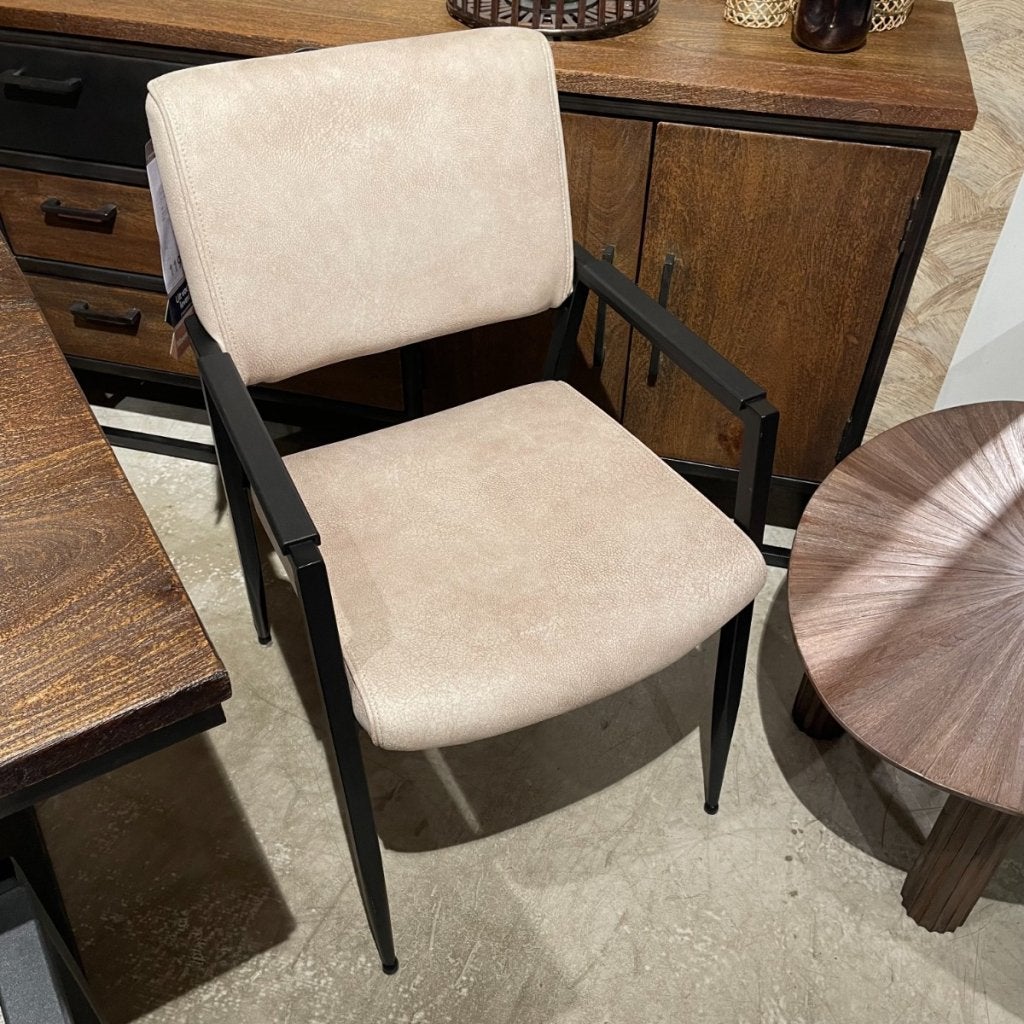 Jisca Armstoel Stof Zorro Sand - Pronto Wonen, Huis en Inrichting, Stoelen, Niet ingevuld, Niet ingevuld, Niet ingevuld