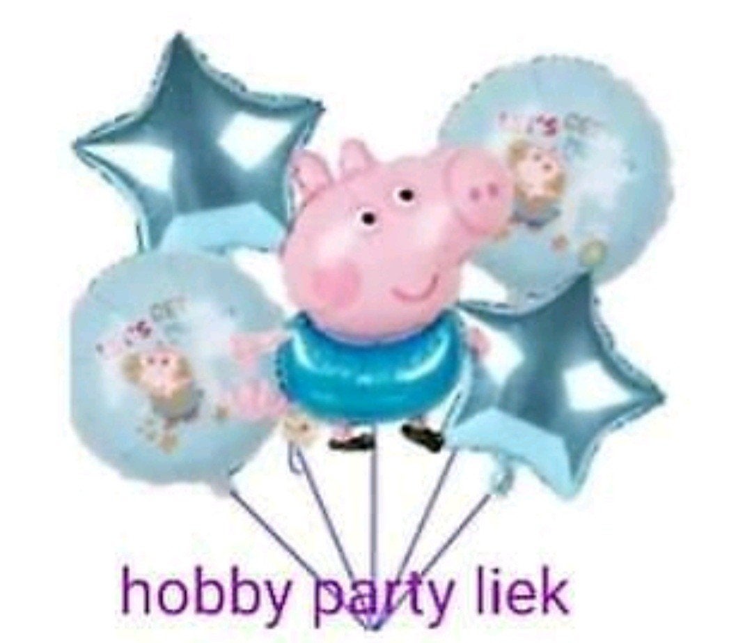peppa pig ballonnen set nr P646D, Hobby en Vrije tijd, Ophalen of Verzenden, Nieuw, Versiering, Verjaardag