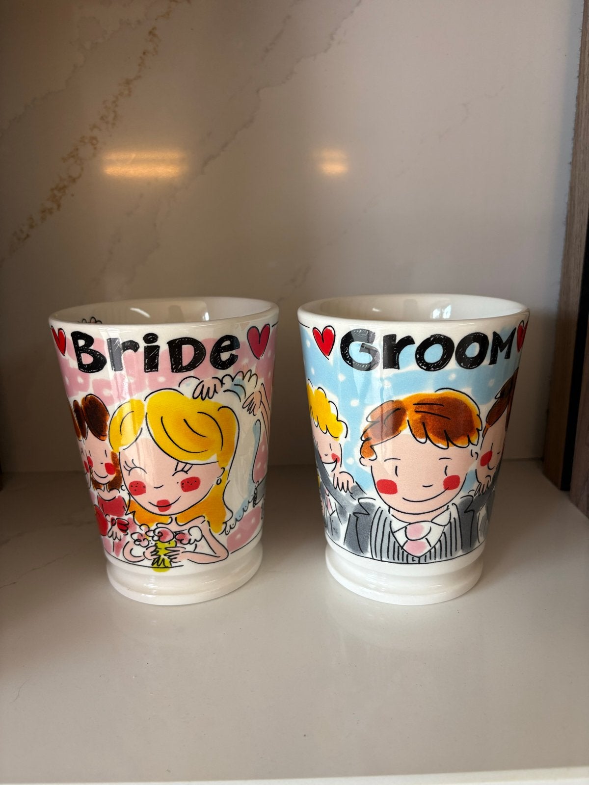 Blond Amsterdam bruid en bruidegom mokken, nooit gebruikt, Huis en Inrichting, Nieuw, Aardewerk, Blond Amsterdam, Mok
