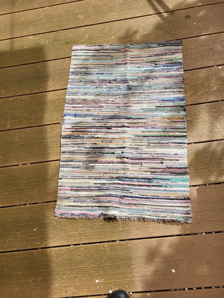 Loppis Zweeds voddenkleed  93 x 61 cm, Ophalen, Rechthoekig, 50 tot 100 cm, 50 tot 100 cm