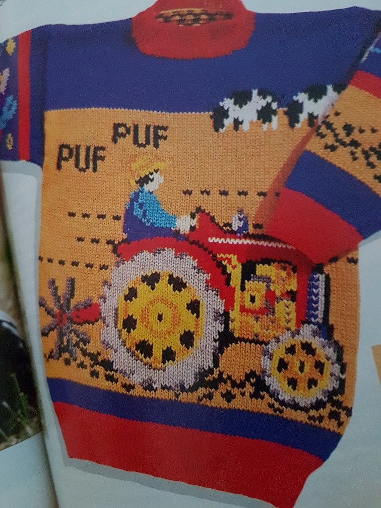 Tractor trui breipatroon, Ophalen of Verzenden, Zo goed als nieuw, Breien, Patroon of Boek