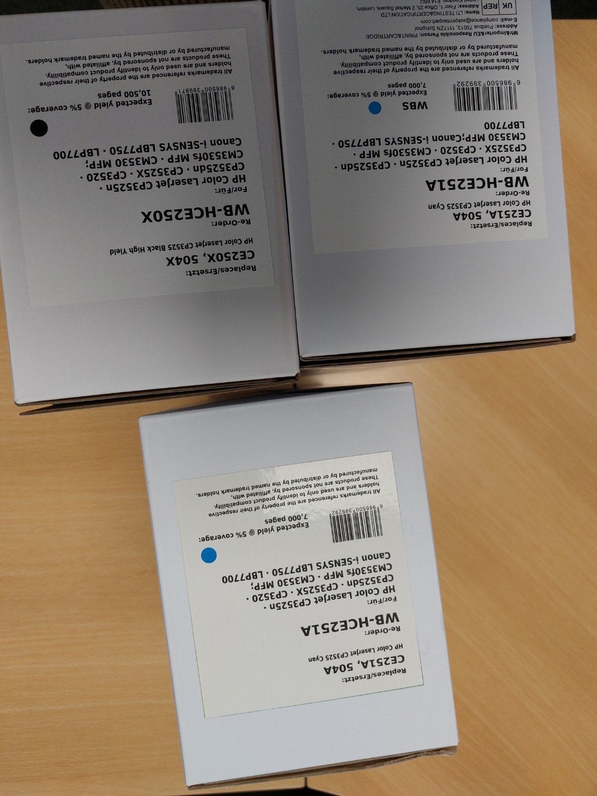 HP Color LaserJet Tonercartridges - Cyan, Magenta, Zwart, Computers en Software, Kleur printen, Printer, Nieuw, Ophalen of Verzenden