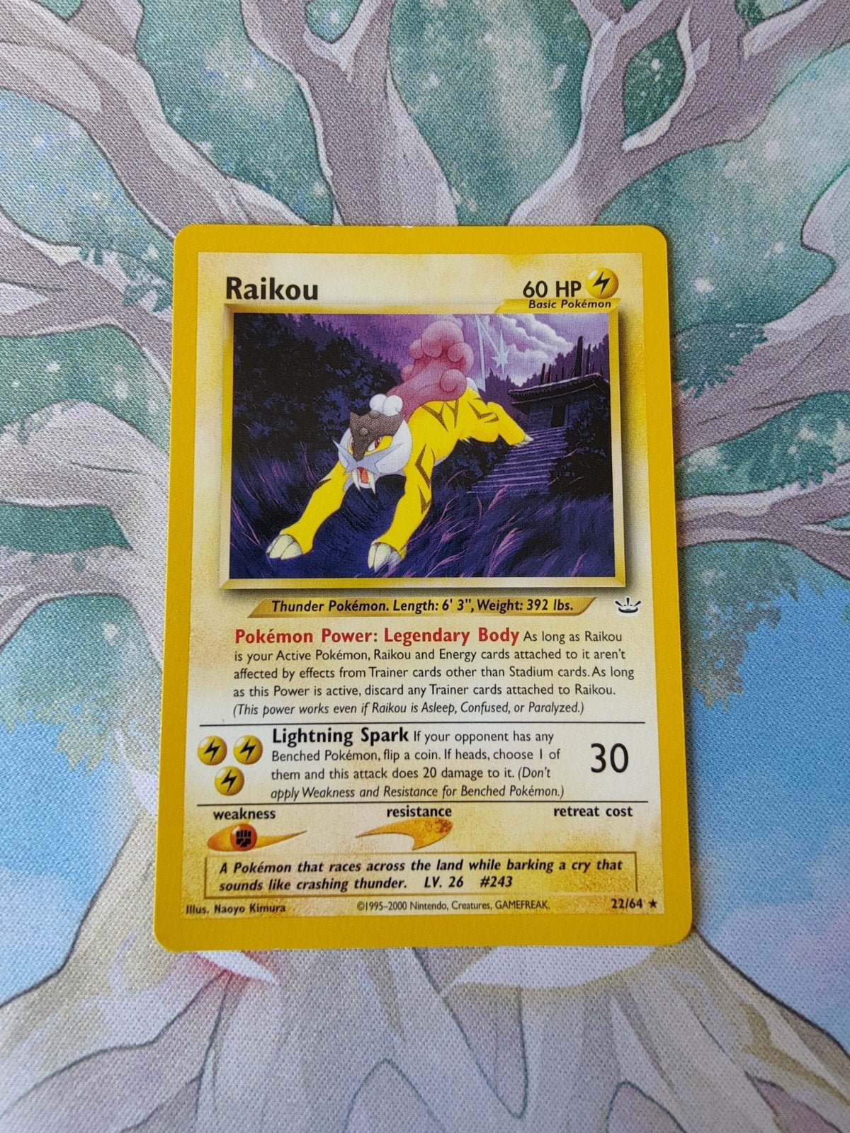 Pokemon neo revelation Raikou 22/64 near mint, Ophalen of Verzenden, Zo goed als nieuw, Losse kaart